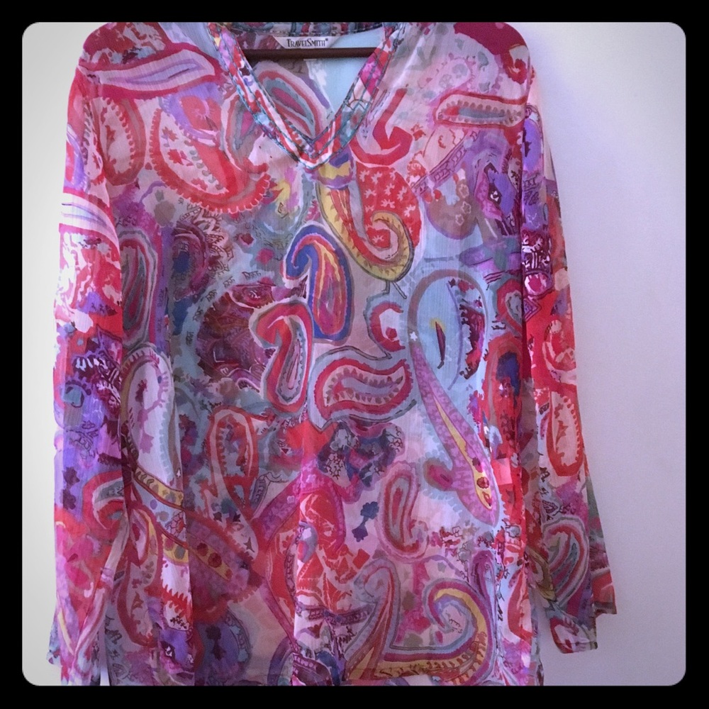 Travel Smith Sheer Tunic - L